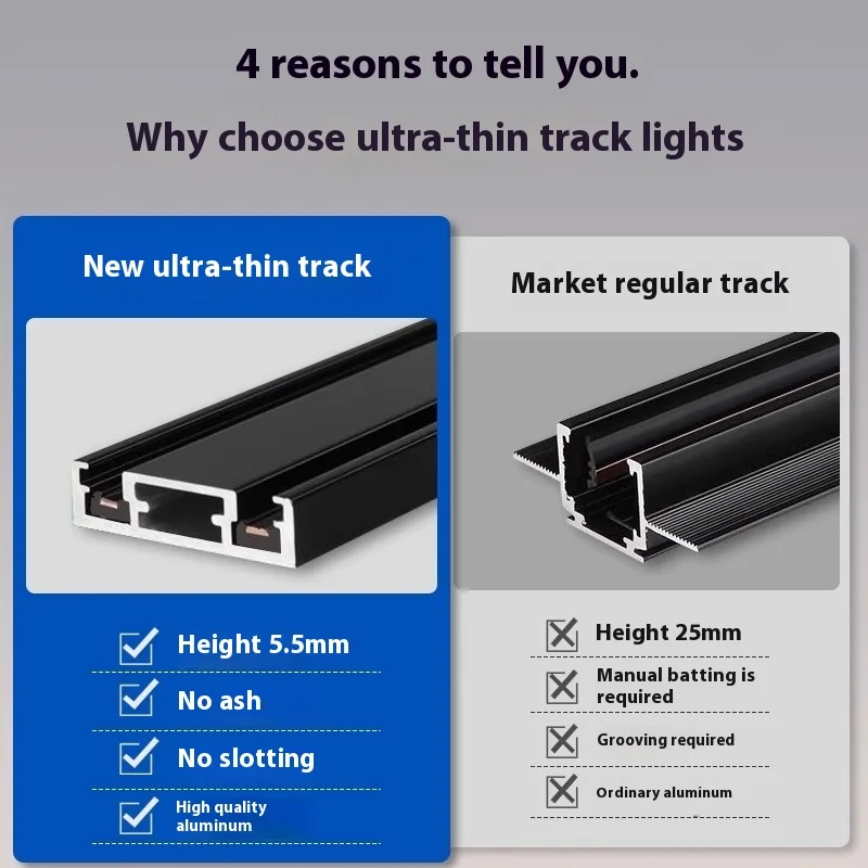 Modern Design DC 48V Surface Mounted 4 Installation Methods White Led Cob Magnetic Track Rail Lighting System For Project
