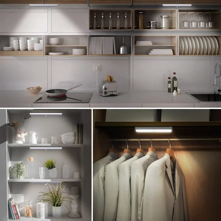 Low Price 10 Led 4*AAA Battery Mounted Motion Sensor Cabinet Closet Light Switches Night