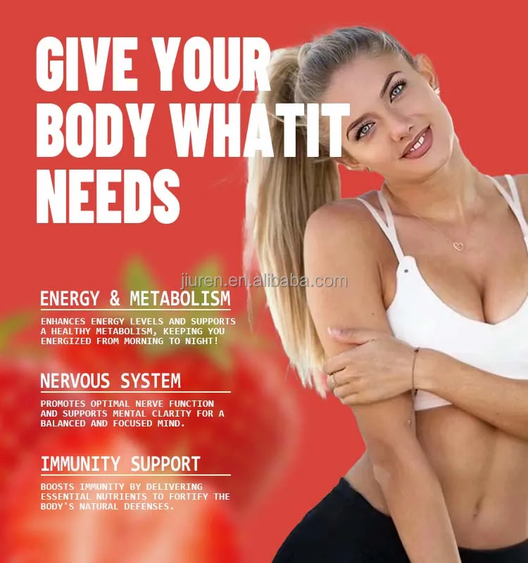 Hot Selling Wholesale Vitamin Gummies Vitamin 10000mcg Nutritional Supplement Gummies