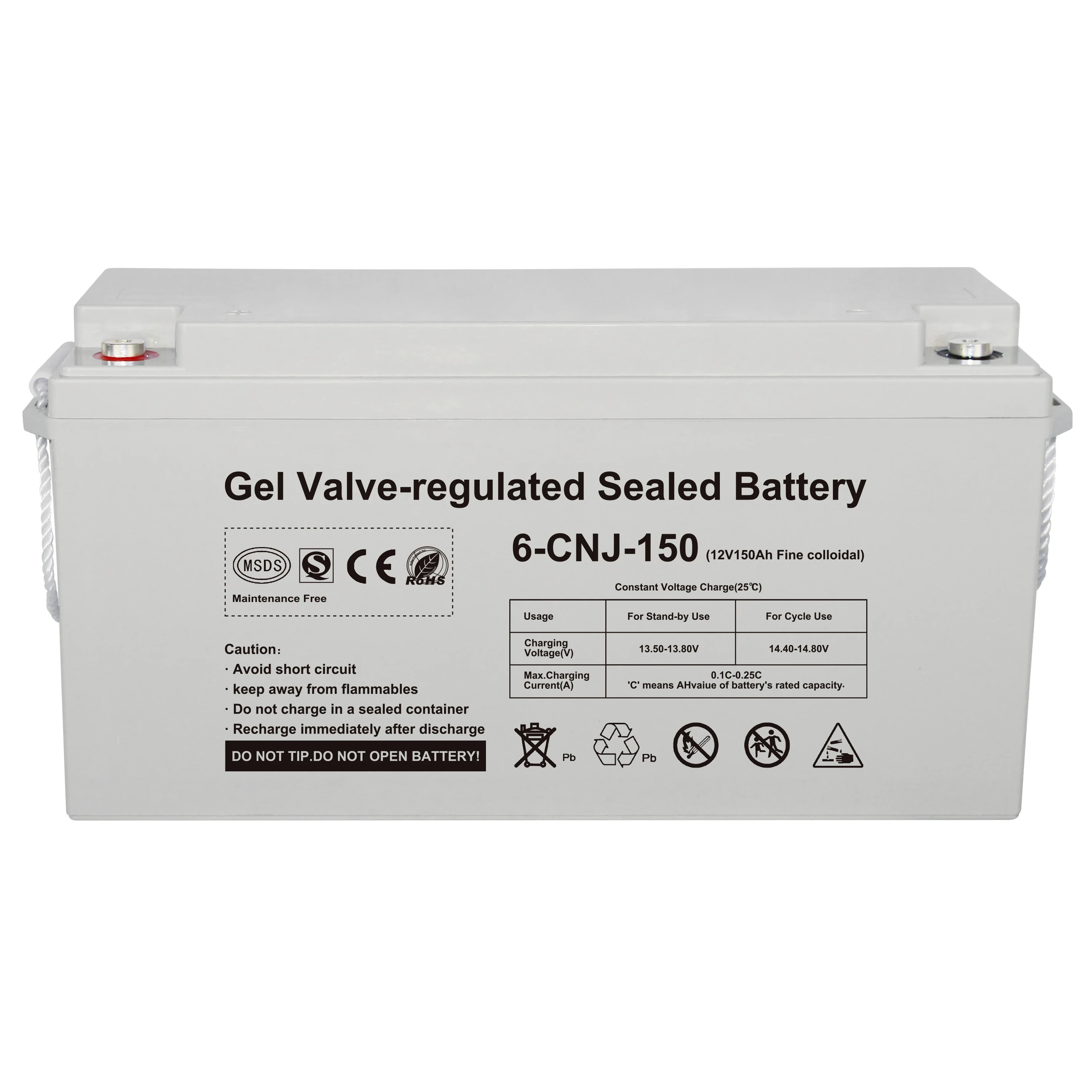 Gel Sealed 40.1kg 12v 100ah 120ah 150ah 200ah 250ah Power Supply Household Lead Acid Battery for Solar