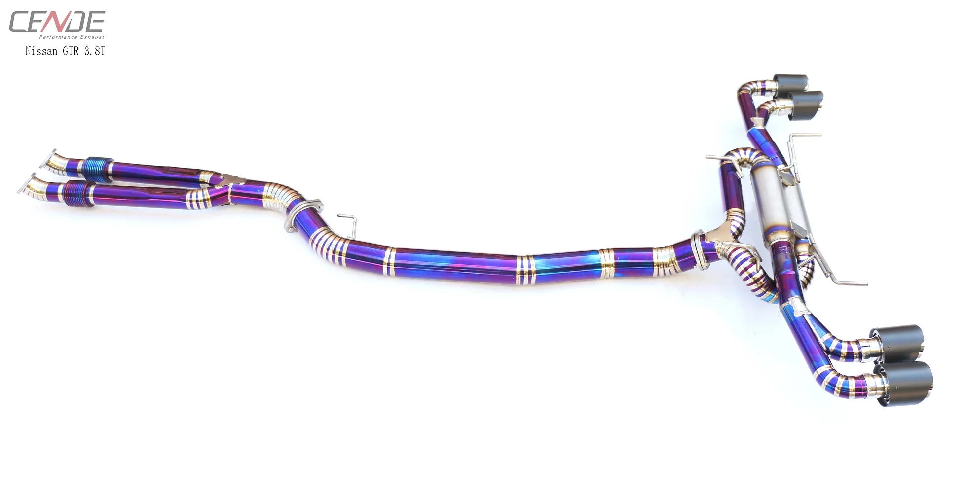 CENDE New Design Titaniem Y Pipe + Catback Exhaust Straight Pipe for Nissan GTR