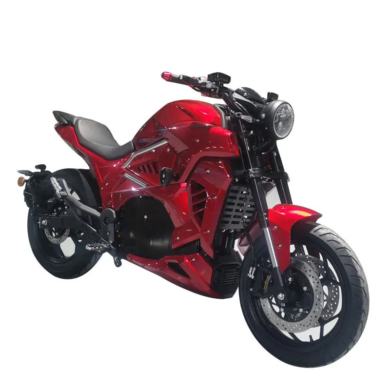 Devil single arm chain 5000W motor electric motorcycle 72V large flat race high speed electric motorcycle