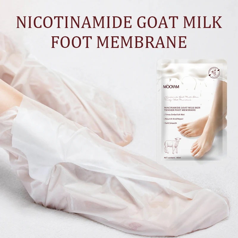 Wholesale Korea Callus Removal Foot Peel Mask Socks Moisturizing Pedicure Exfoliating Peeling Foot Mask With Goat Milk