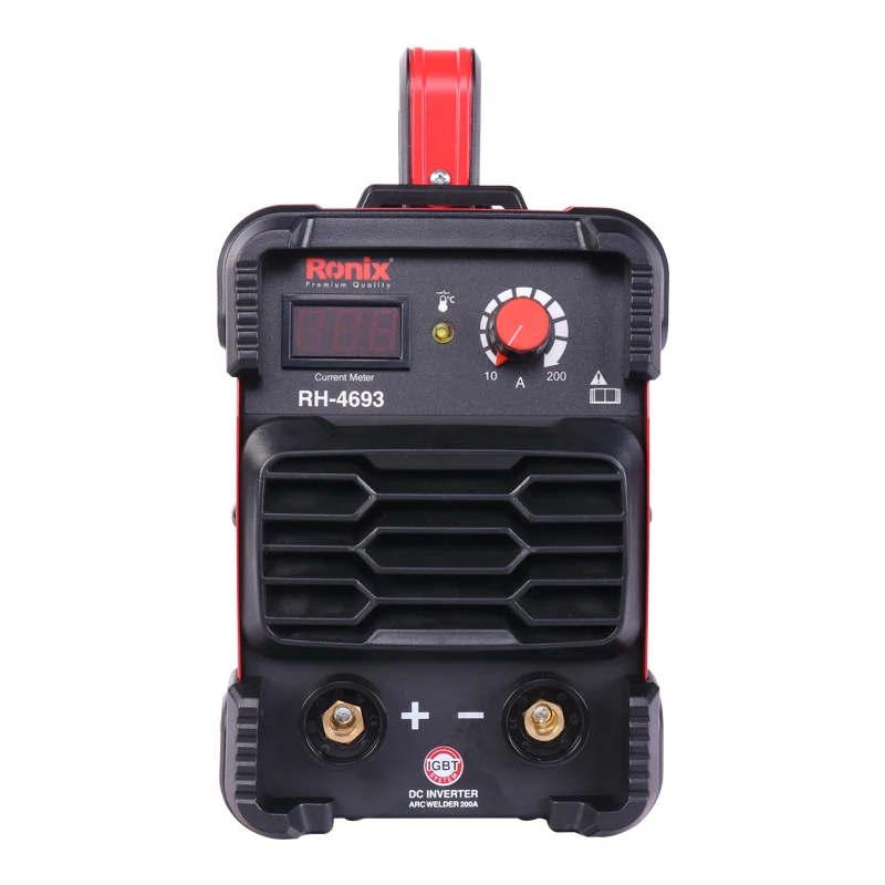 Сварочный инвертор Ronix RH-4693 IGBT 200A электродуговая сварочная машина MMA Stick сварочный аппарат 110V или 220V