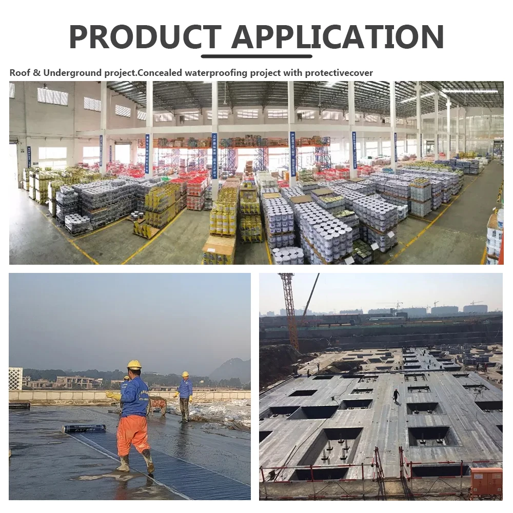 1.2 1.5 2.0mm wet dry applied underground roofing modified bitumen waterproof membrane