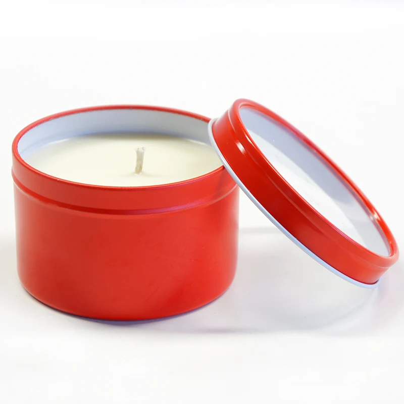 Customizable wholesale 4c printing decoration empty round candle tin can