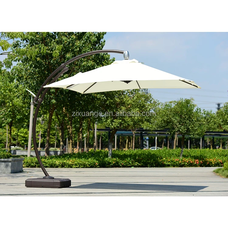 Elegant Fashion Outdoor High End Side Pole Umbrella Patio Restaurant Cafe Hotel Big Garden Umbrella Parasol Personal Outdoor