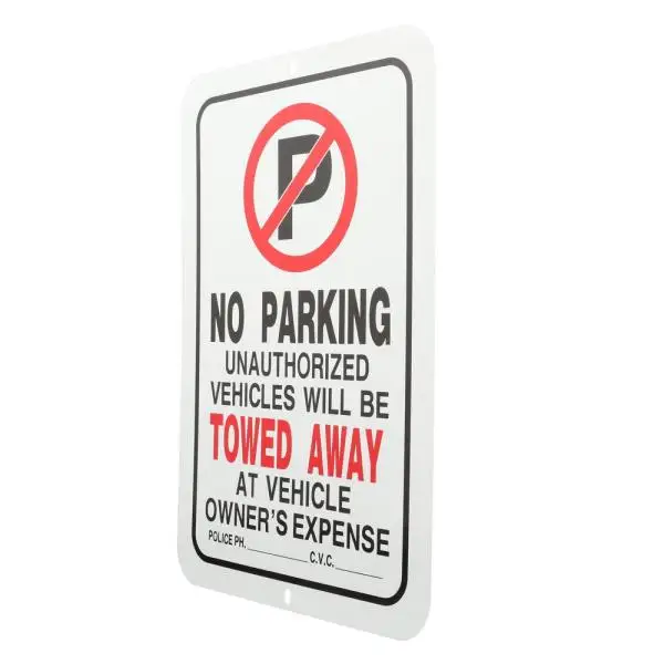 Reflective No Parking Sign Fire Line Aluminum Traffic Road Warning Signs Items for Safety