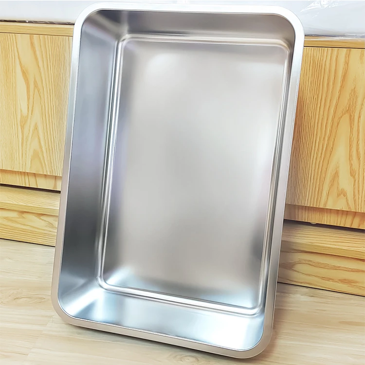 Wholesale Stainless Steel Large Capacity Cat Toilet Box  Cat Litter Trays Cat Litter Box