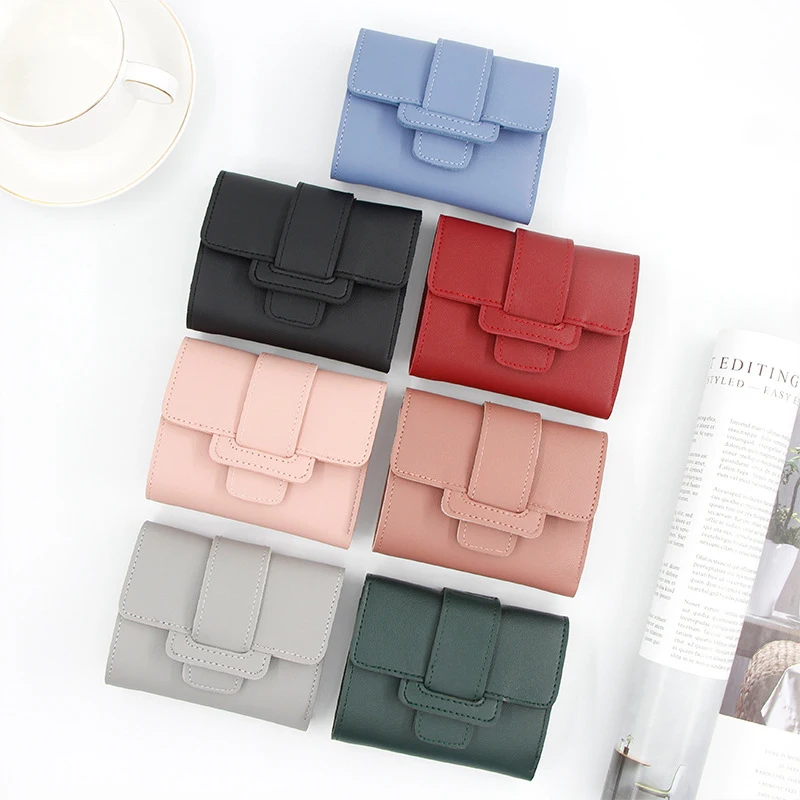 Small Fashion Carteras De Mujer Faux Leather Card Holder For Ladies Wallets And Purses Women Mini Cute Carteira Feminina