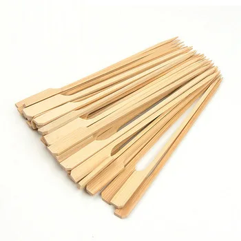 9 / 12 / 15 cm bamboo paddle skewer with customize logo