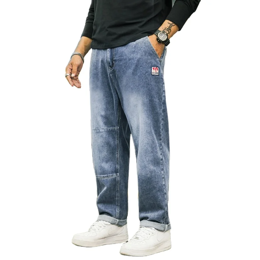 
Wholesale Hot Style Plus Size 28-48 Denim Jeans Trousers Men Hip hop Casual Skinny High Quality Wide leg jeans 