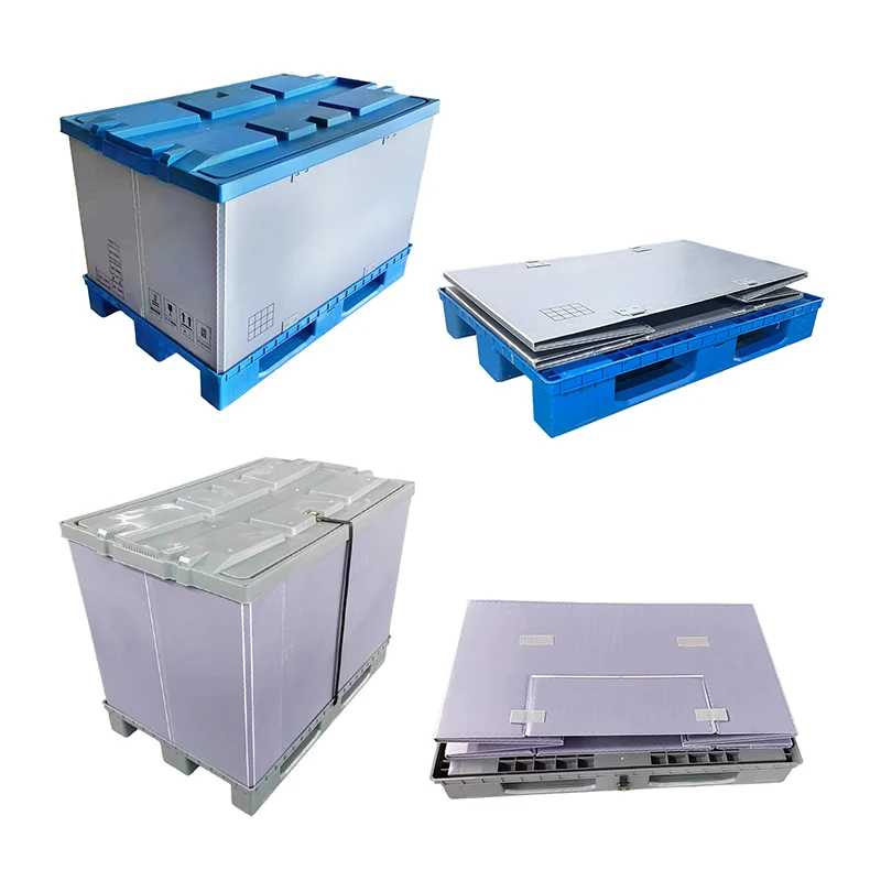 Полипропиленовая 1200*1000 складная пластиковая полиэтиленовая коробка производитель с крышками для автомобильной упаковки