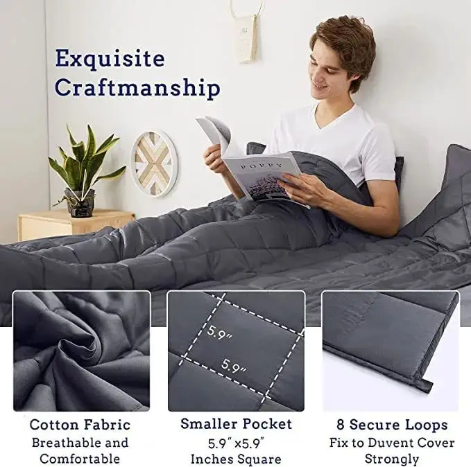 2023 Tencel Lyocell Fabric Cotton Breathable Skin-friendly Cooling Weighted Sleep Blanket For Adults Therapy