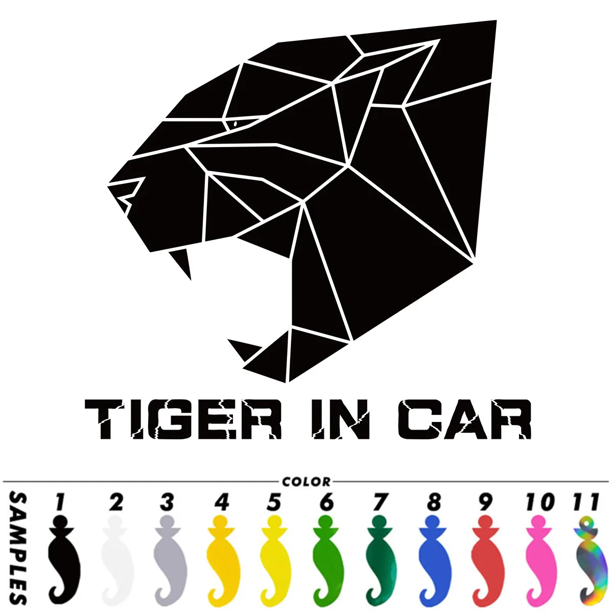 Tiger In Car Car Laser Sticker Vinyl Decal Car Truck Bumper Window Laptop Sticker Decor Gift Die Cut Decals Laptop Window Glass