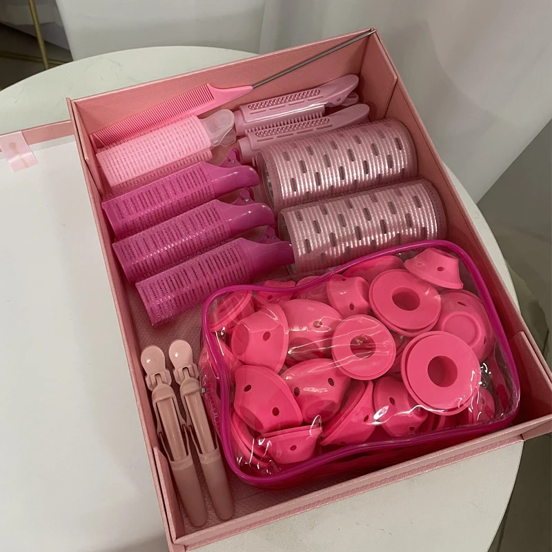 oem logo heatless curling rod Foam Rollers No Heat Curls Headband scrunchie sleeping silk hair roller curler set
