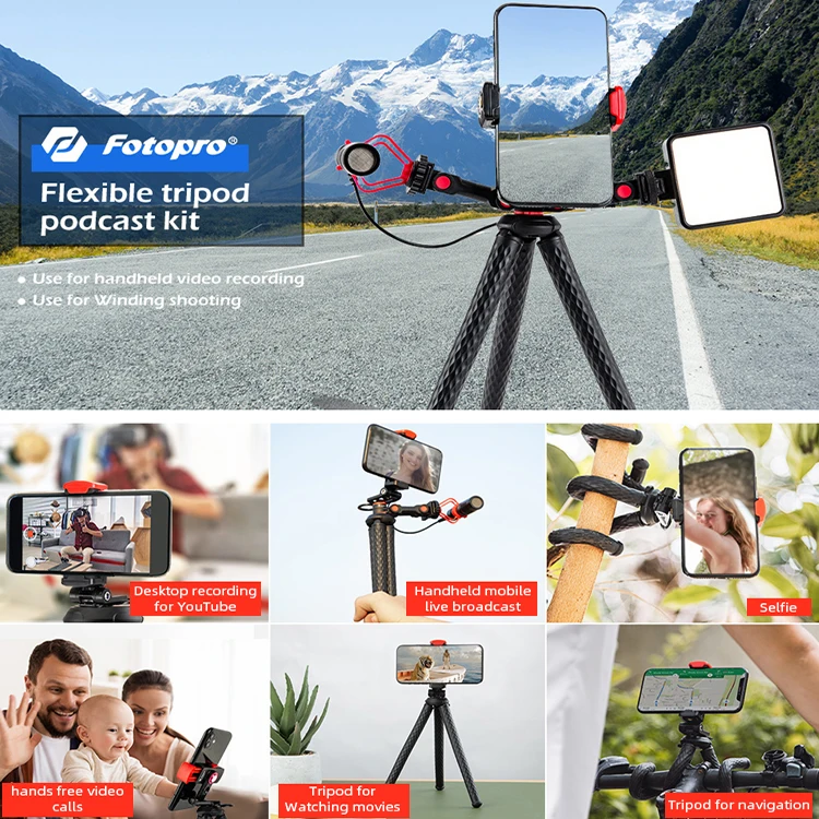 Mobile Vlogging Video Vlog Tripod Smartphone Phone Vlogging Kit