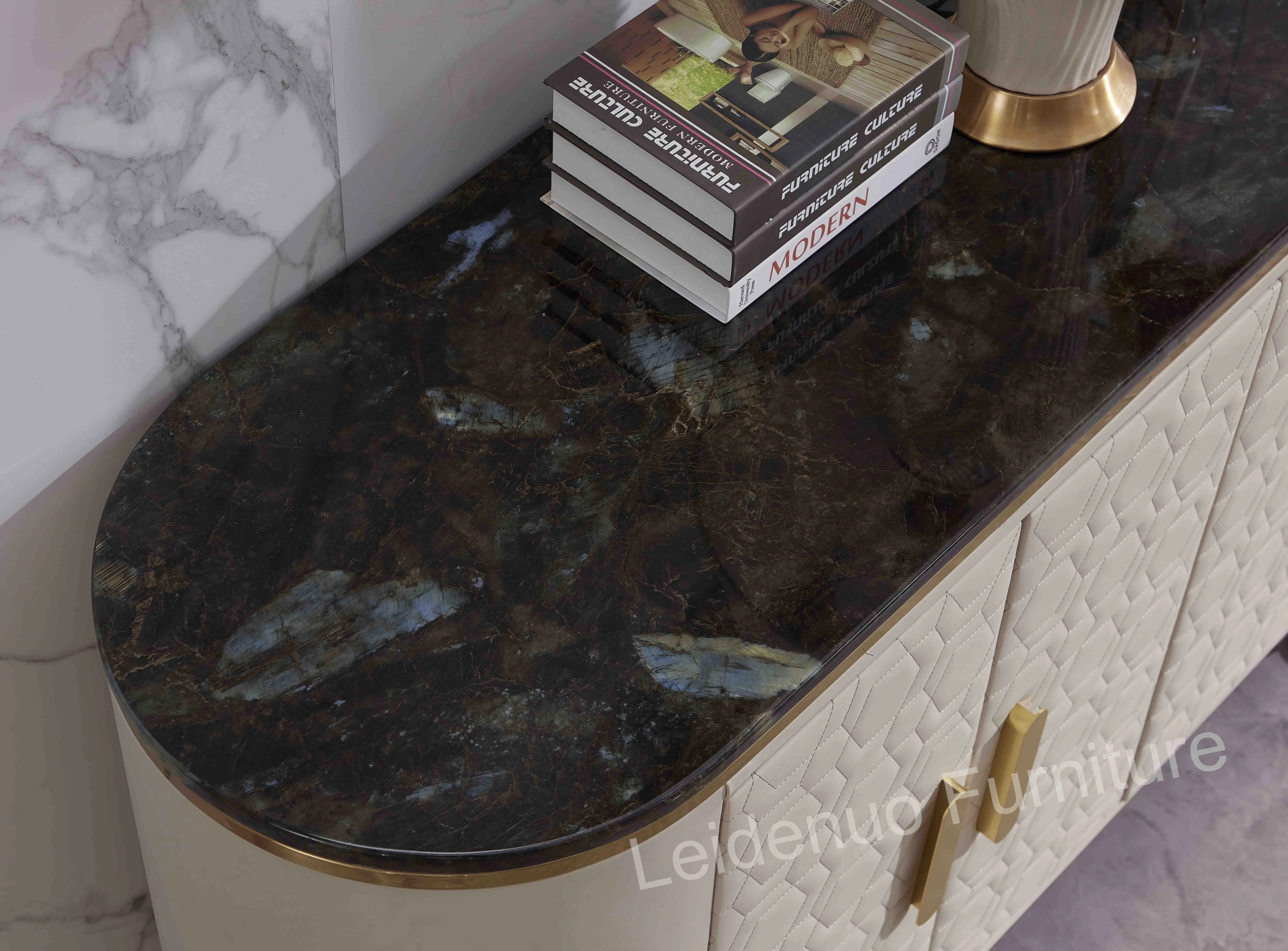 Factory Price Wholesale Stainless Steel Marble Table Buffet Cabinet With Best Quality