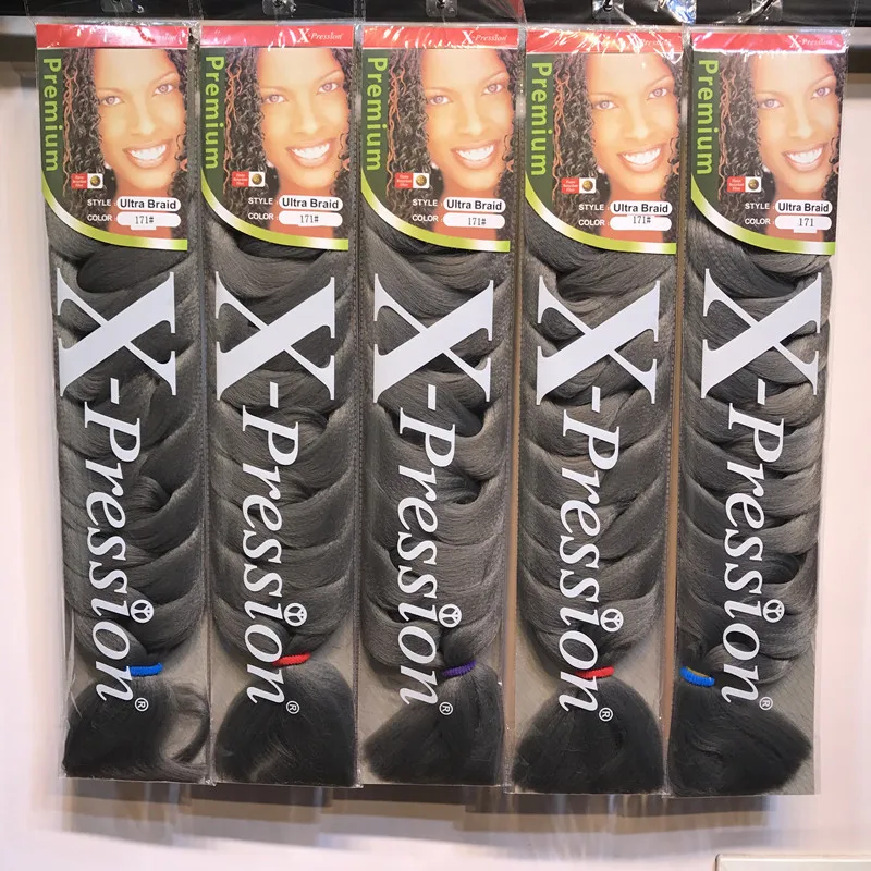 Hot Selling high temperature Africa 82 inch pression hair braiding extensions synthetic hair braid wigs