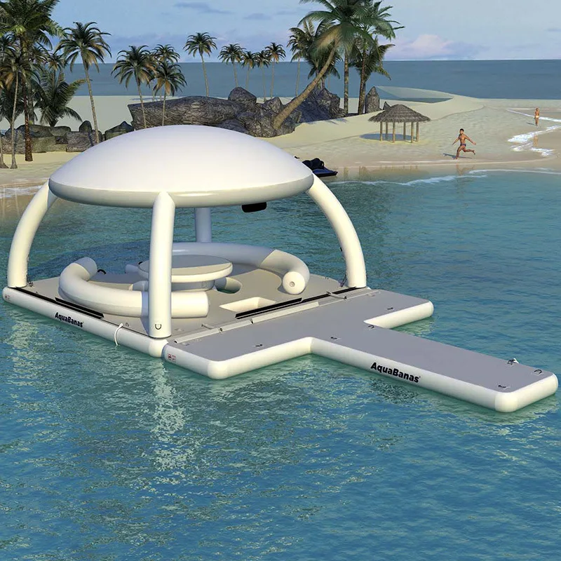 Good Quality Floating Jet Ski Boat Docks Inflatable Floating Pontoon Inflatable Platform Floating Pontoon Dock