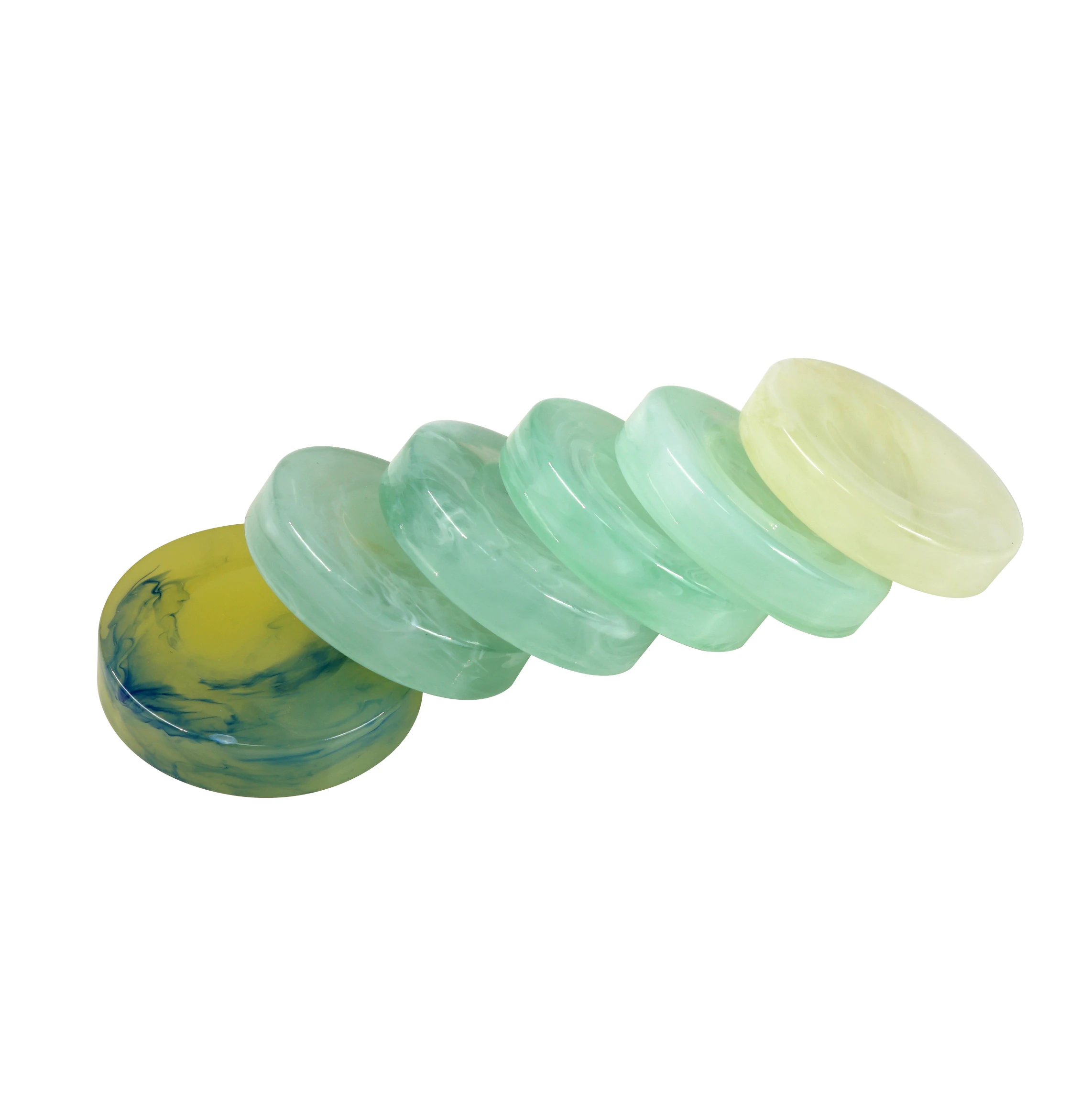 Emerald Green Handmade Game Checkers Chips with Groove Highly-polished Playing Game Replacement Pieces for Puzzle Game