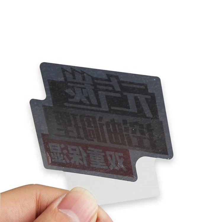 Custom printing adhesive half glue label plastic glass lid label cosmetic bottle sticker