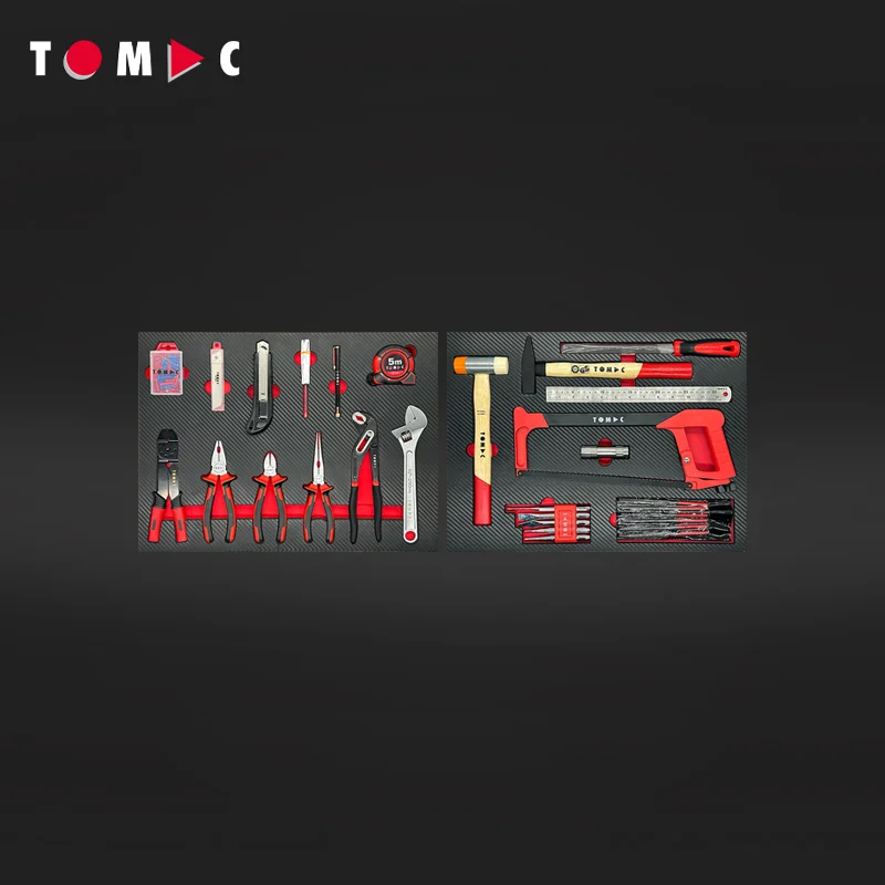 Tomac 7-Drawer Tool Cabinet with tools 283-Piece in Aluminum Case - Professional Rolling Mobile Workbench for truck tools repair