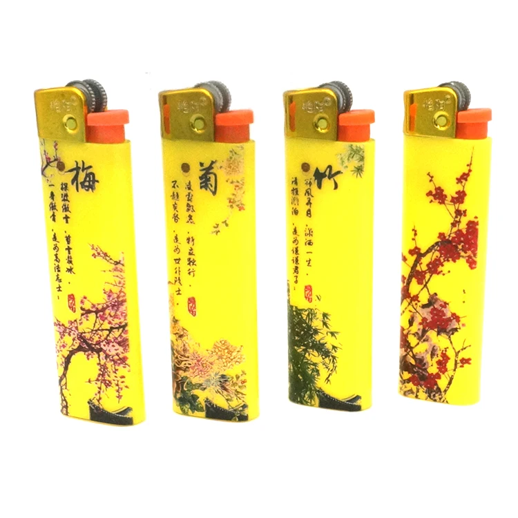 China Smooth High Quality Fashion Disposable Butane Gas Custom Logo Lighter Flint