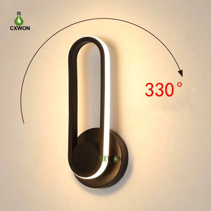 Modern Wall Sconce 12W LED Rotatable Bedside Wall Lamp Bedroom Living Room Corridor Hotel Shop Indoor Wall Light