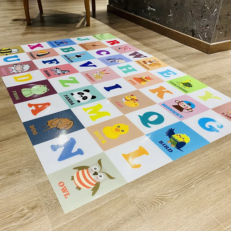 HOMIDEK UV digital print REACH standard PVC vinyl kids baby play mat