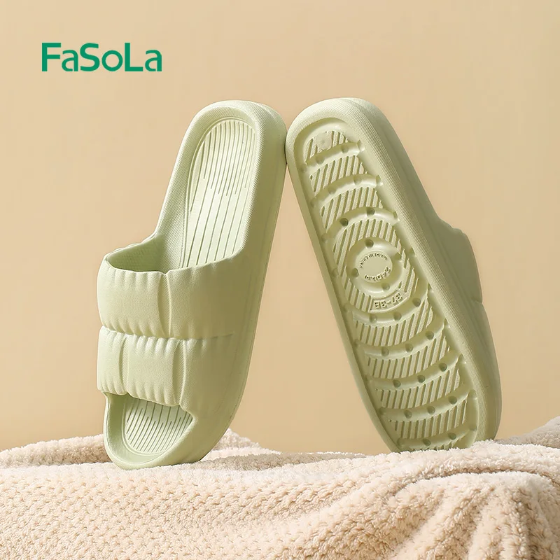FaSoLa EVA Light Weight Cloud Slippers for Women and Men Massage Shower Bathroom Non-Slip Quick Drying Open Toe Super Soft Comfy