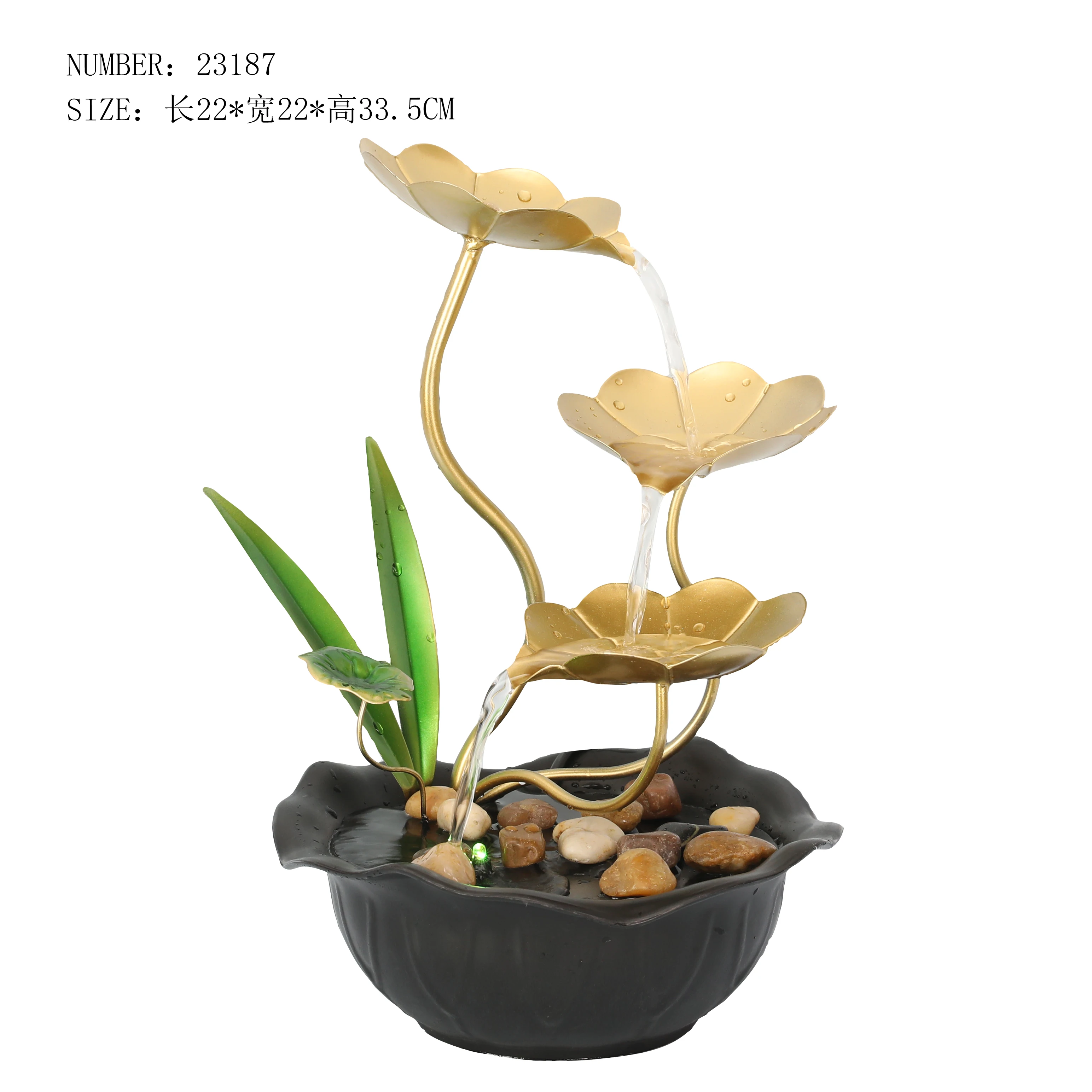 Фонтан Zen Water Serenity компактный легкий настольное украшение фонтан-Лилия внутреннее дома фонтан-лягушка