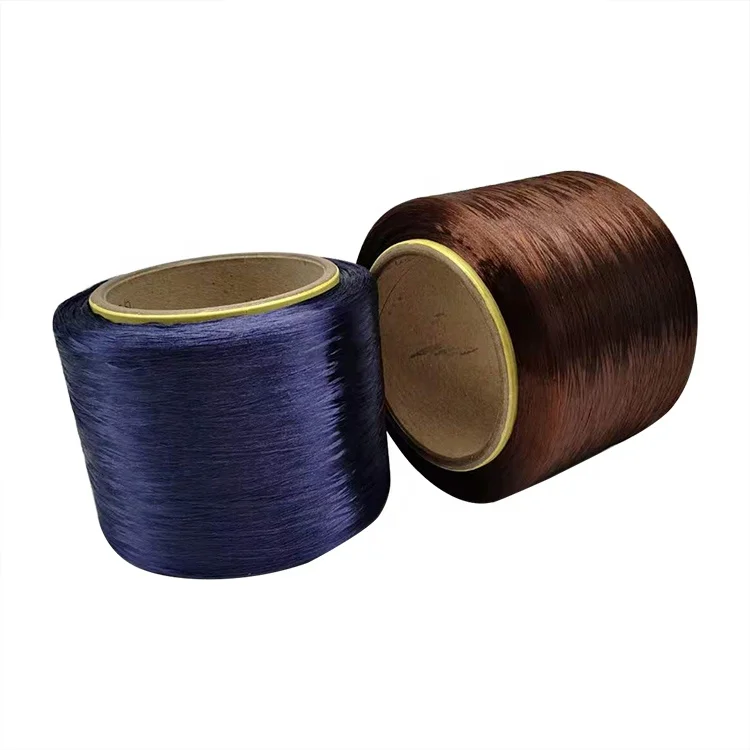  A AA grade 250D 300D polyester FDY HIM bright tribloal dyed color filament yarn for elastic