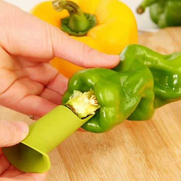 Dorp Ship 2 IN 1 Chili Spicy Corer Fruit Peeler Slicer Bell Pepper Corer Remover Kitchen Accessories