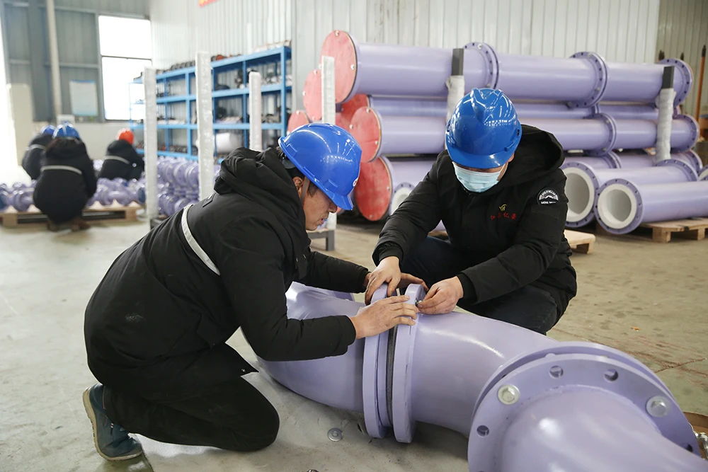 China  hot sale good quality PTFE lined Stainless steel grid compensator PTFE Lined  pipe and fittings elbow