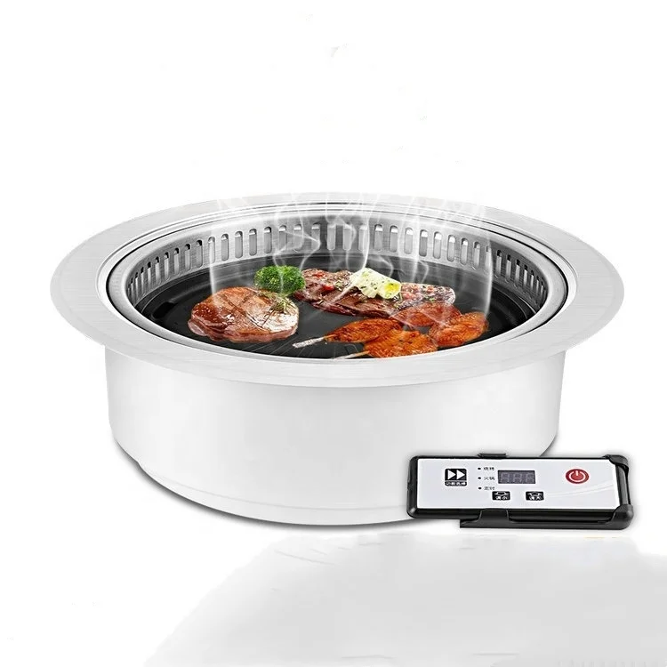 hot sale tabletop smokeless bbq electric grill grill table for korean bbq restaurant