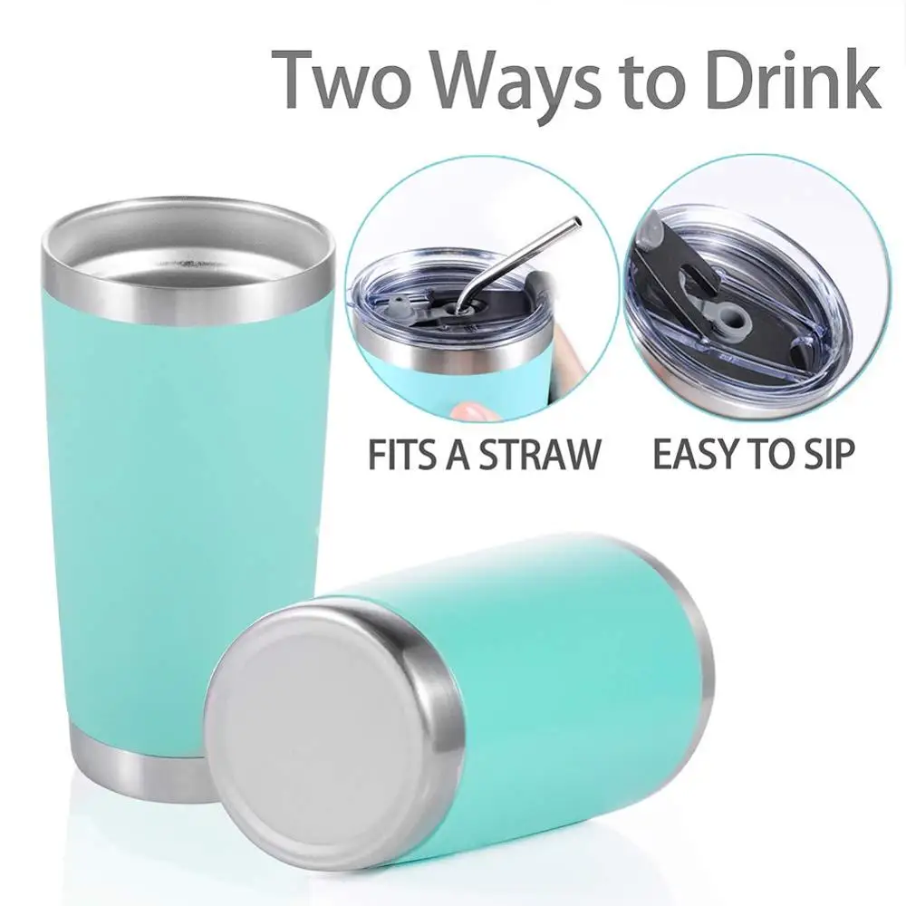 Wholesale Double Walled 18/8 Sippy Cup 20Oz Insulated Stainless Steel Tumbler