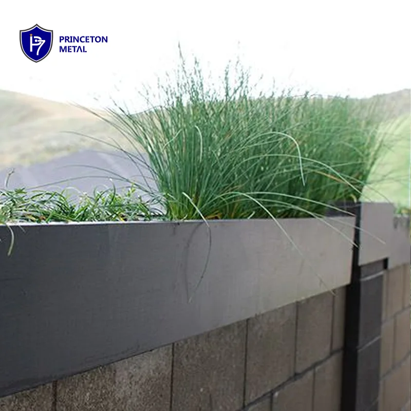 Outdoor decoration customized concrete block wall Garden Flower Pot Aluminium privacy planter with screen