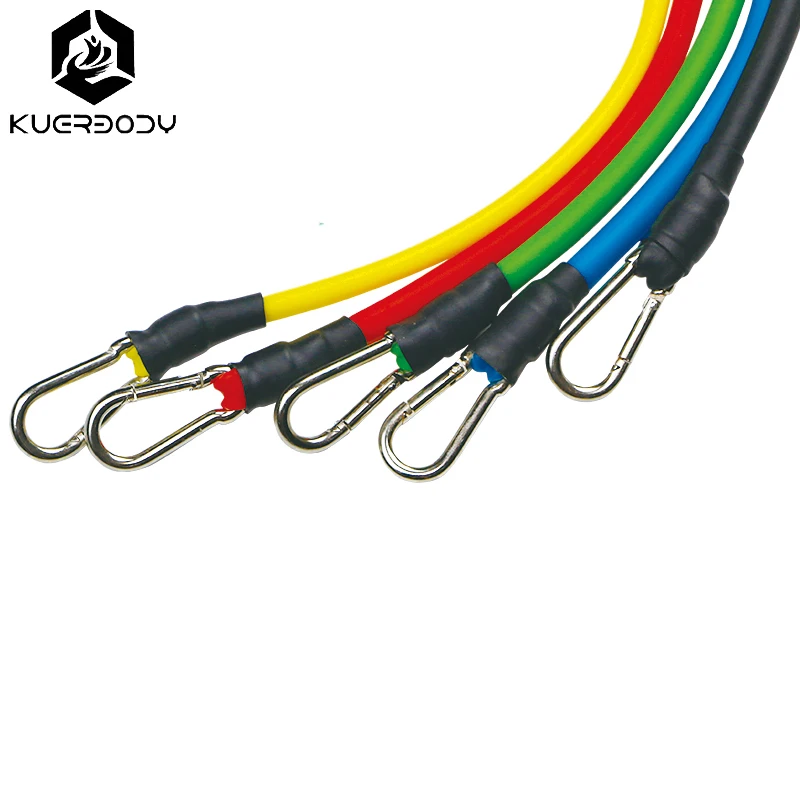 11 Pcs/set Latex Resistance Bands Training Exercise Tubes Pull Rope Rubber Expander Elastic Bands Customized Durable 1set 100pcs