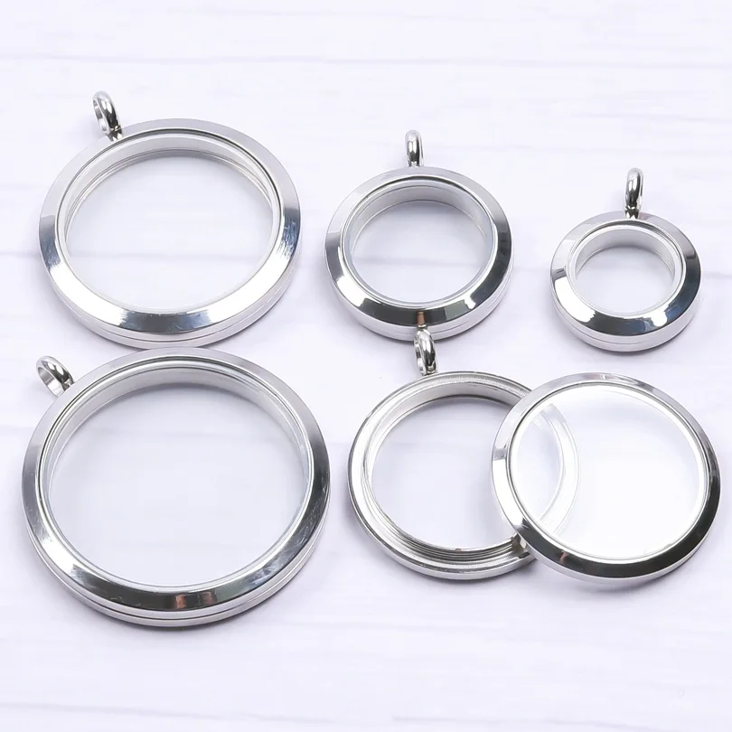 SUYAN Jewelry Factory DIY Good Quality Floating Charm Necklace Locket Pendant Stainless Steel Stainless Steel Floating Locket