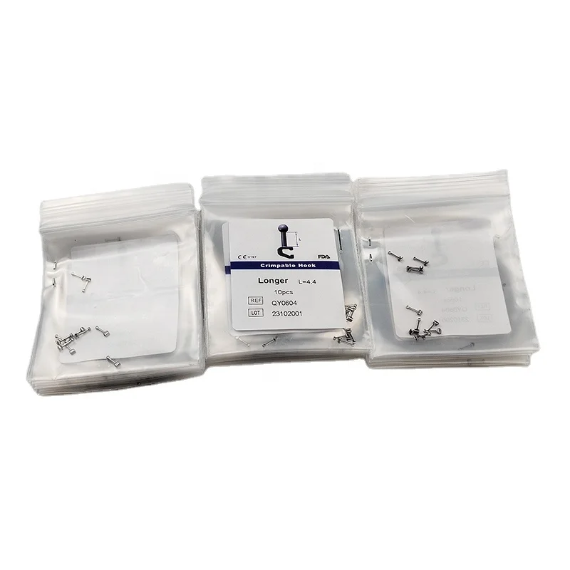 Orthodontic Long Metal Crimpable Hooks
