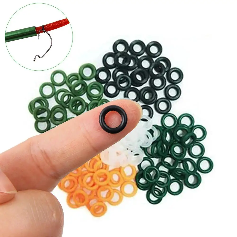 50Pcs Wacky O Rings Wacky Rigging Soft Plastic Worms Fishing lure for Bass Fishing Wacky Rig Neko Rig Fishing tackle