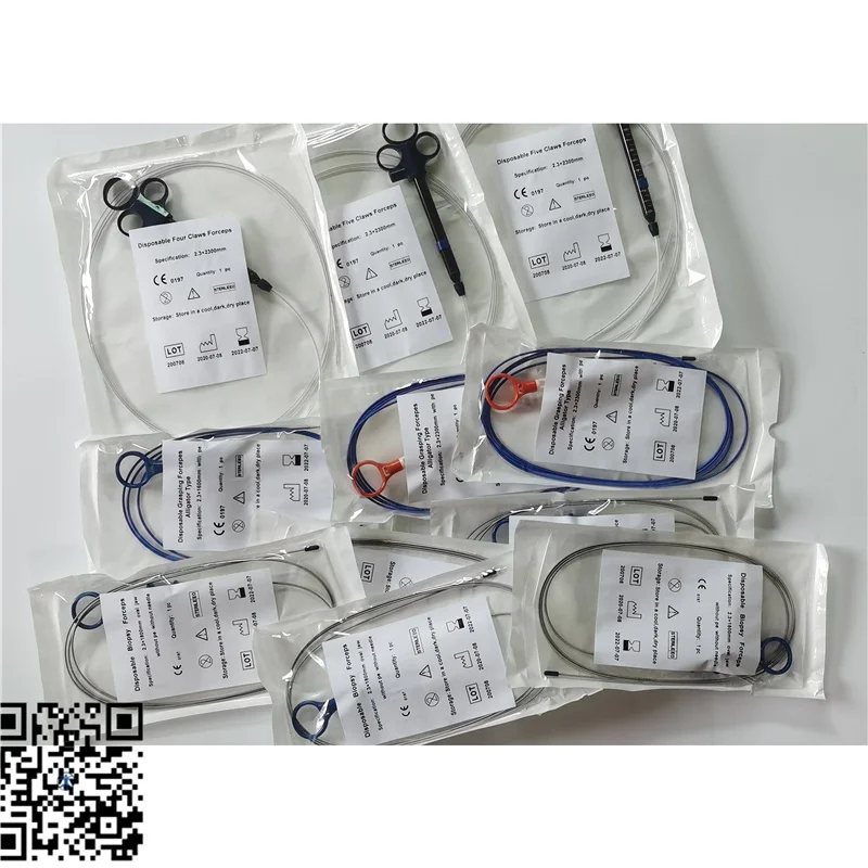 2.3mm disposable endoscopic alligator forceps Gastroscope, bronchoscope, rhino-pharyngoscope