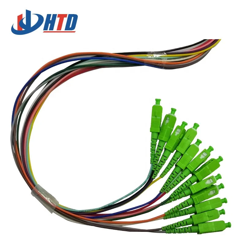 Прямая оптовая продажа G652D 12 ядер 0,9 мм SC/оптический патч-корд отрезок оптоволокна