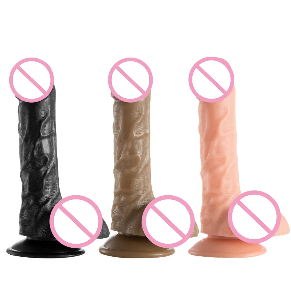 
22cm Colorful Realistic one piece dildo vibrator big dildo sex toys adult sex dildo 