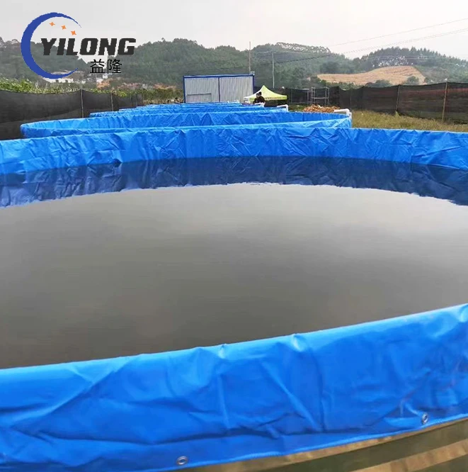 recirculating system commercial galvanized steel round biofloc fish pond portable fish aquaculture equipment