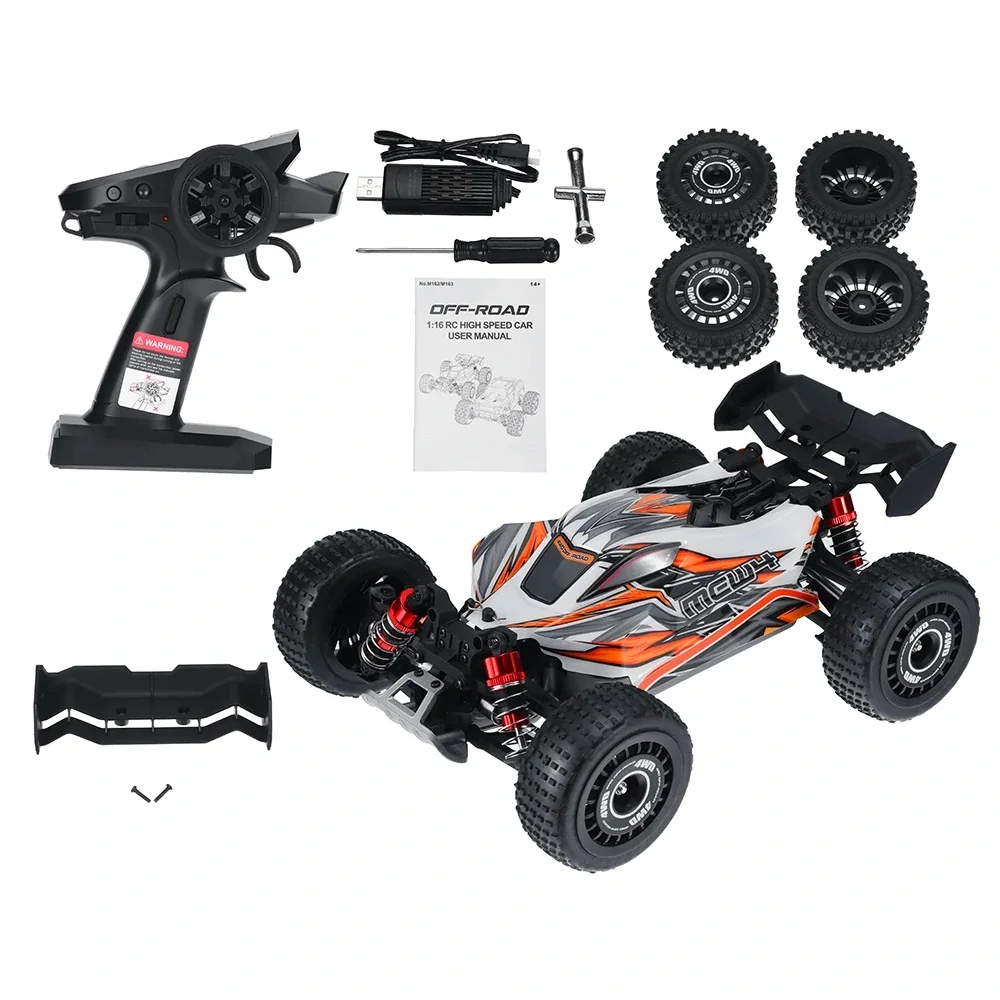 MJX MEW4 M162 Remote Control RC CAR 1/16 2.4G 4WD Brushless Motor Off-Road Car Vehicle Models 39km/h High-Speed RC Truck Toys