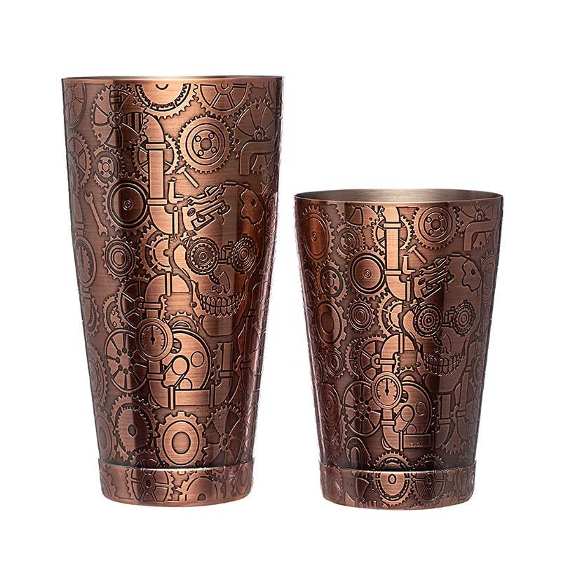 New Design Antique Modern Black Copper Stainless Steel Cocktail Shaker For Bar