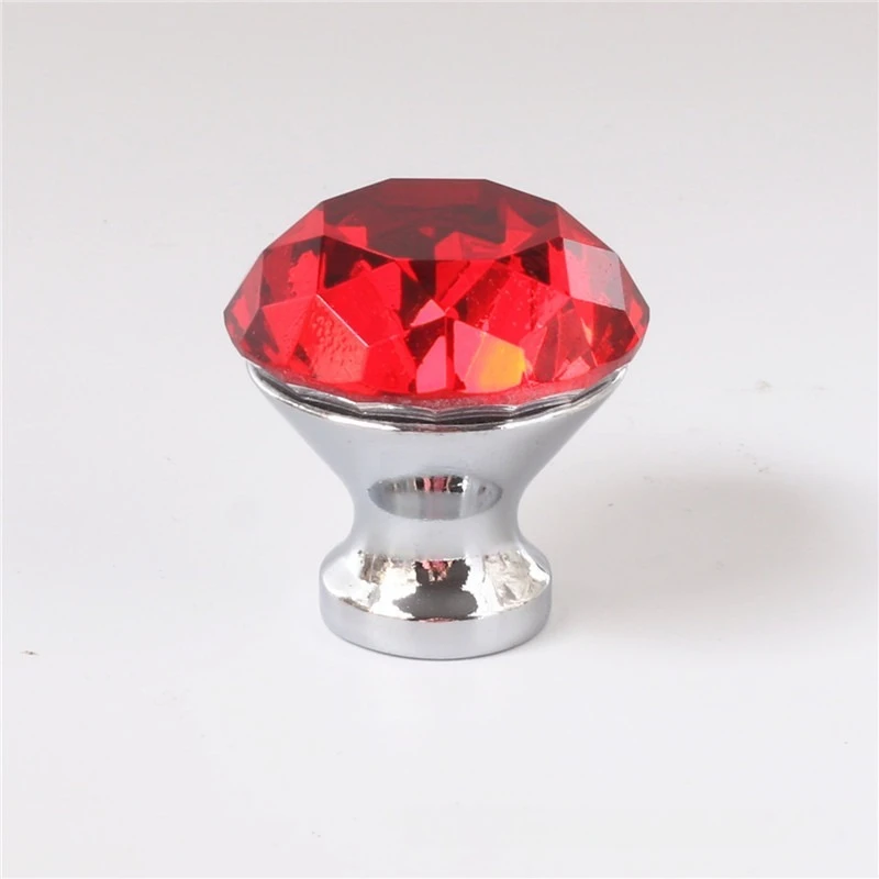 Manufacturers wholesale crystal diamond drawer handle single-hole cabinet door handle furniture crystal handle