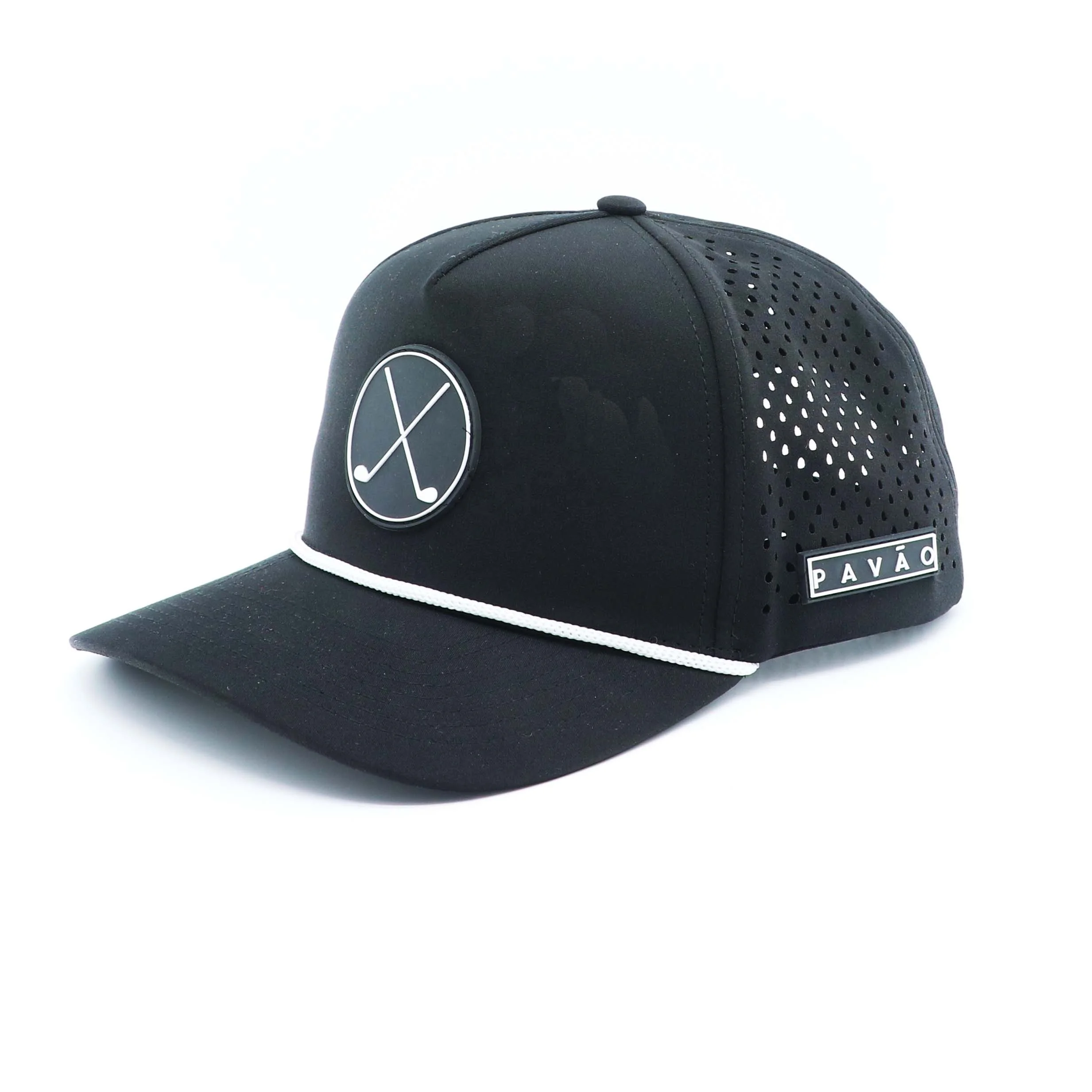 Breathable waterproof Sport Mesh trucker cap polyester Laser Cut Hole Perforated Golf Hat the other cap